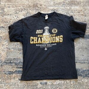 Alstyle Black Boston Bruins Champions Tee
